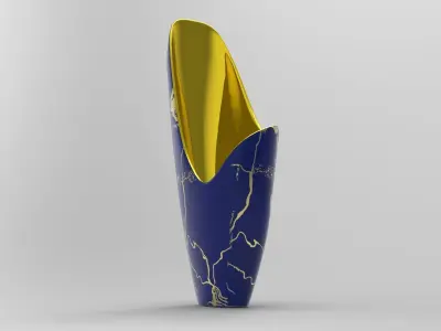 The Mouve Vase Low-poly 3D model