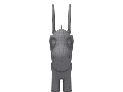 Donkey cartoon 3D model