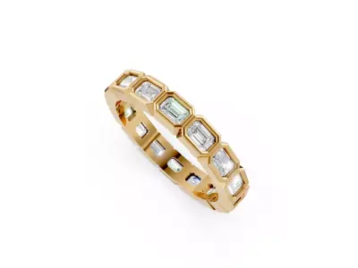 Emerald Eternity Band 3D print model
