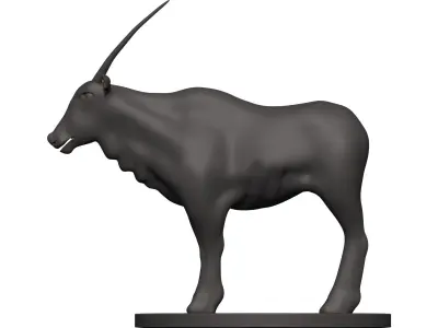 Gemsbok statue of oryx 3D model
