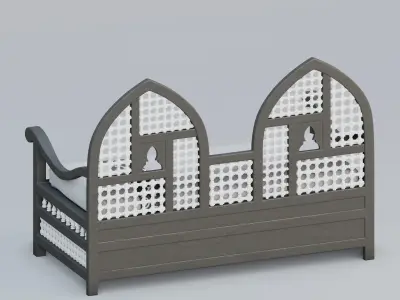 Moroccan bench 3D model