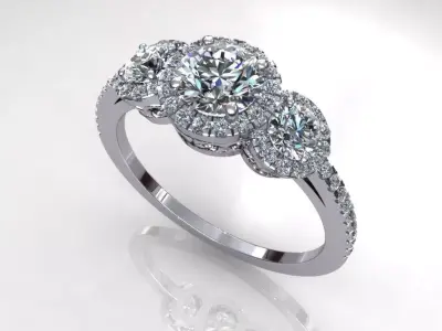 Solitaire Diamond Ring S3 3D print model