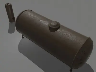 Industrial Tank 2 Low-poly 3D model