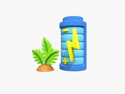 Eco Battery 3D model