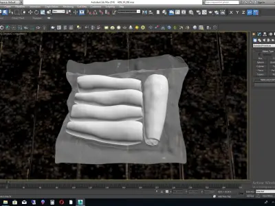 yucca bag of cheese on wooden table 3D model