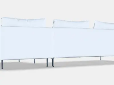 SODERHAMN 4-seat sofa with chaise longue 1 Low-poly 3D model