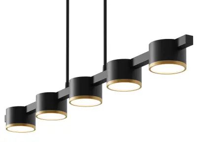 Pendant row chandelier Goldlux Mirella 3D model