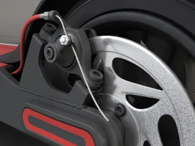 Electric scooter Low-poly 3D model