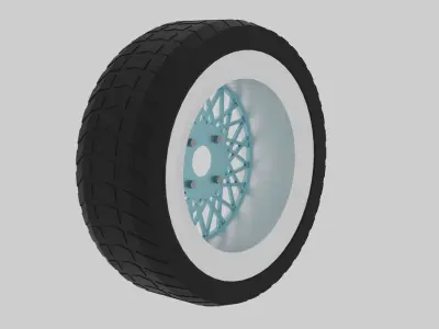 Wheel Enkei Mesh Low-poly 3D model
