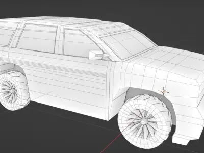 TOYOTA SUV LOW POLY car MODEL Low-poly 3D model