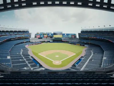 Baseball Stadium Low-poly 3D model