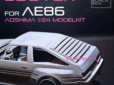 AE86 Window LOUVER FOR AOSHIMA 1-24 Modelkit 3D print model