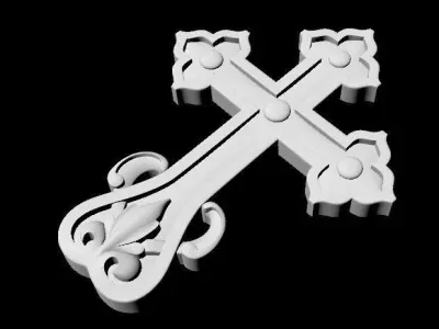 Central decor ornament for furniture 3D model 105