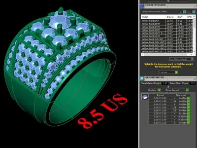 Luxury Men Rings Designs 6MR043 3D print model