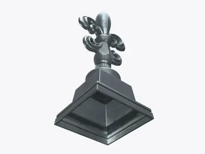 Sculpture fleur de lis garden statue 3D model