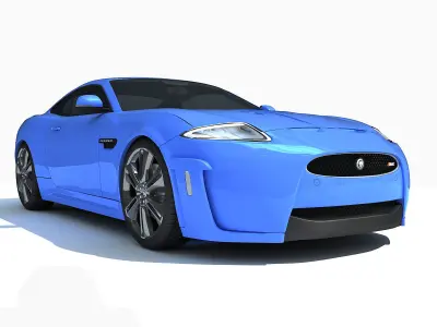 Blue Luxury Car 3D model