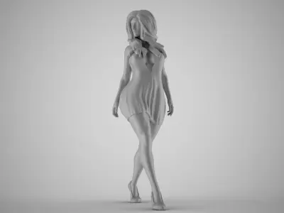 Summer City Woman 3D print model