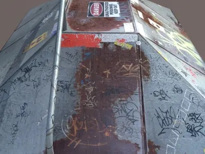 Rail Ractangle Skate Ramp Low Poly 3d Model Low-poly 3D model