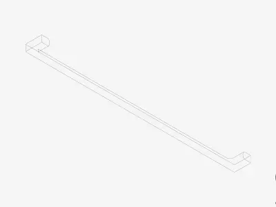 Towel Rail - Single - Luxury - Glide - 800mm Low-poly 3D model