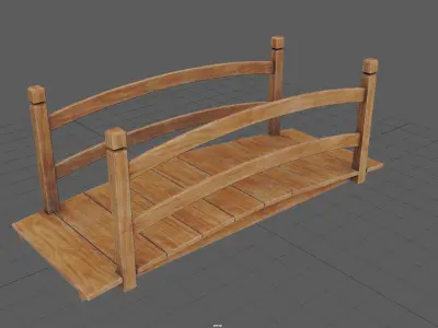 Garden Bridge Low-poly 3D model