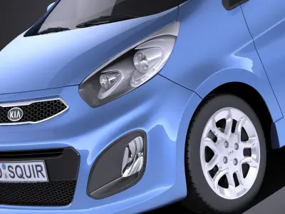Kia Picanto 2015 5door VRAY 3D model