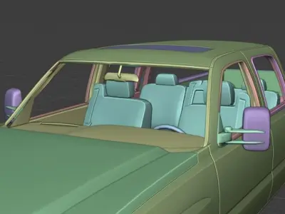 2006 Chevrolet Silverado Reg cab and Crew cab Low-poly 3D model