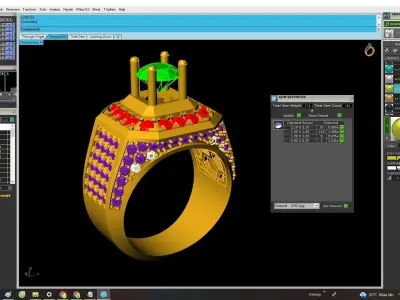 LUXURY DIAMOND RING FOR MEN 319 3D print model