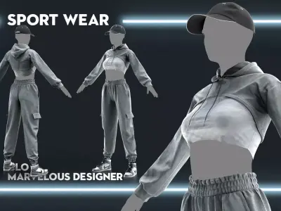 Women Sports Wear 3D model
