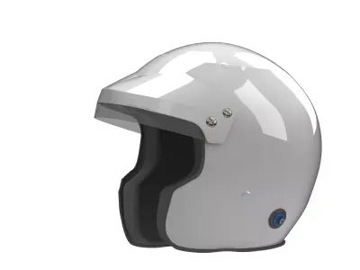 open face racing helmet 3D model