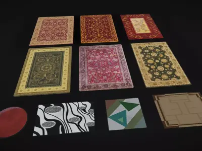 Carpets 02-11 Low-poly 3D model
