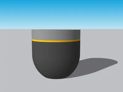 Concrete Flower Pot 3D model 3D print model