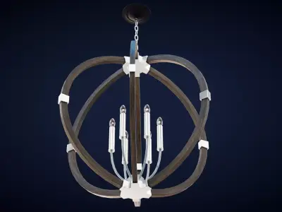 Bastian Orb Chandelier Low-poly 3D model