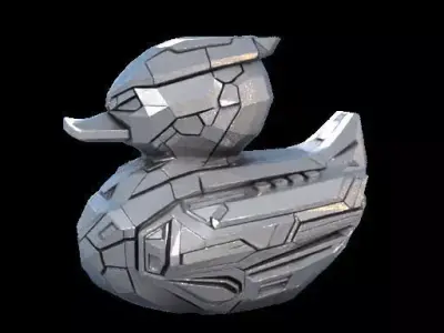 CyberDuck  A Futuristic Rubber Duck in Tesla Cybertruck Style 3D print model