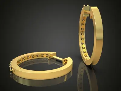 Exclusive Earrings model 3D printable model 0020 3D print model