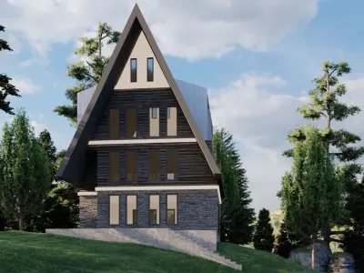 Mountain house 3D model