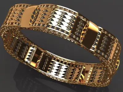 Amari Paisley Cuff 14gm 3D print model