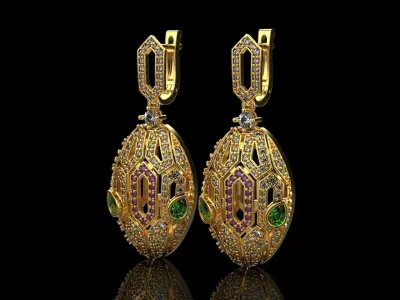 Serpents Bvlgari earrings 138  3D print model