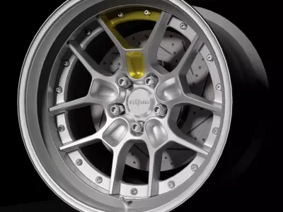 ZMO - 3 Piece Wheels - Game Ready Low-poly 3D model