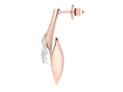 Women Drop Earrings 3dm STL OBJ FBX Renders Details 3D print model 16