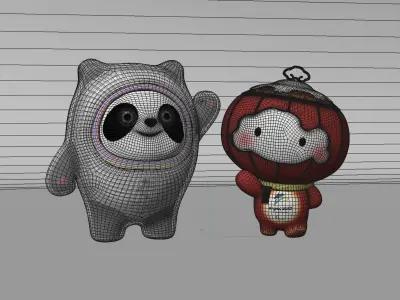 2022 winter Olympics mascot Panda Bing Dwen Dwen 3D model 3D model