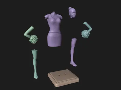 Cheerleader 3D print model