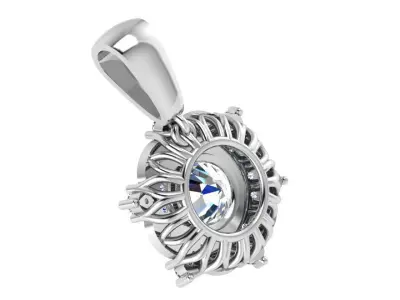 Flower Diamond Pendant 3039 3D print model