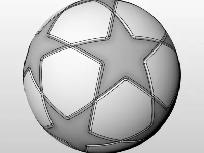 Champions League Soccer Ball 3D model