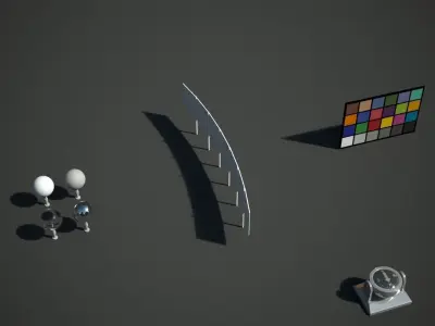 Roundabout Sign Low-poly 3D model