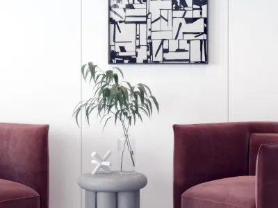 sofa Modern person single 3D model