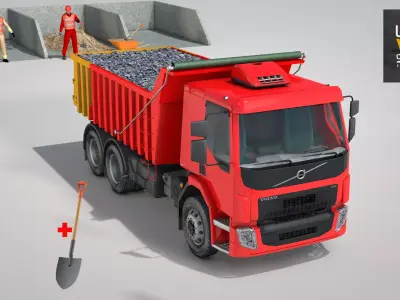 Construction Dump Truck 3D model