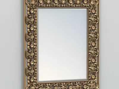 Rectangle mirror frame 002 3D model