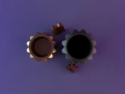 Patterned cylindrical vase 3D print model