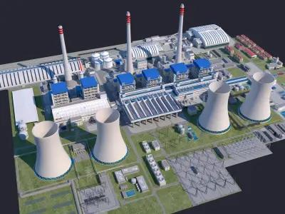 Huge Refinery  3D model