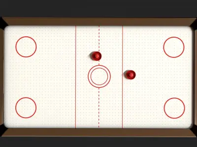 Hockey Table Low-poly 3D model